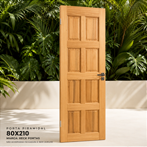 Porta de Madeira Piramidal 80x210 Reck Portas