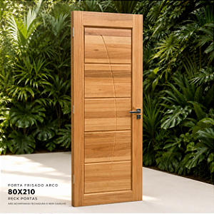 Porta de Madeira Frisada Arco 80x210