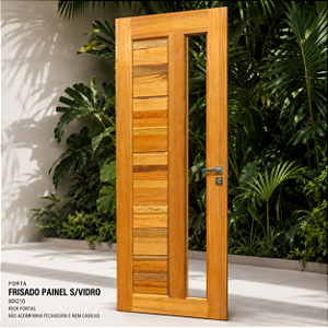 Porta de Madeira Frisada Painel Sem Vidro 80x210
