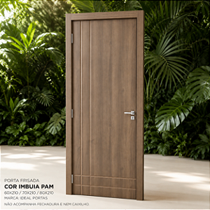 Porta Frisada Imbuia Pam Ideal Portas