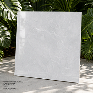 Piso Semigres 71x71 Polido Alamo Prata
