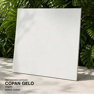 Piso Semigres Acetinado Copan Gelo 71x71 Durag
