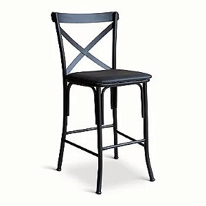 Banqueta Preta de Ferro Katrina