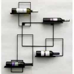 Adega de Vinhos Neon Suporte para 4 Garrafas