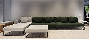 SOFÁ DE FERRO MAITE COM CHAISE 3,80x1,70