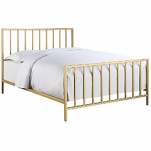 Cama de Ferro Nina Dourada de Viúva Colchão de 1,28x1,88