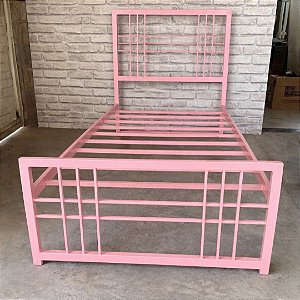 Cama de Ferro Meryn Solteiro para Colchão 1,88x88