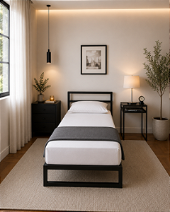 Cama de Solteiro de Ferro 88x1,88