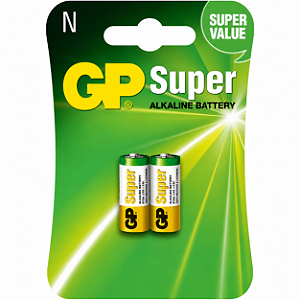 Bateria GP LR1 Tipo N Cartela com 2 Pilhas Alcalina GP910A-2U2