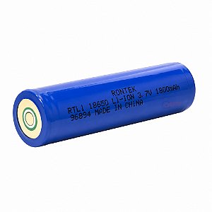 Bateria Rontek Recarregável 18650 Li-ion 3,7V 1800mA Fotopolimerizador