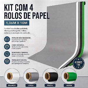 Kit Fundo Infinito Greika TS-8316 com 4 Rolos de papel 1,36 X 10m
