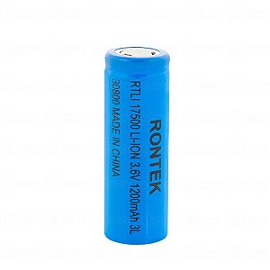 Bateria Rontek Recarregável 17500 Li-ion 3,6V 1200mAh