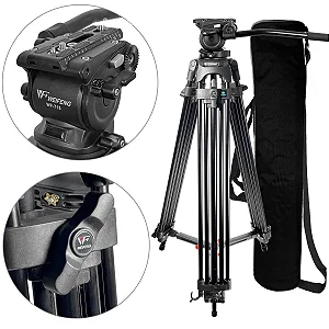 Tripé Weifeng Profissional Vídeo WF-715 Cabeça Hidráulica