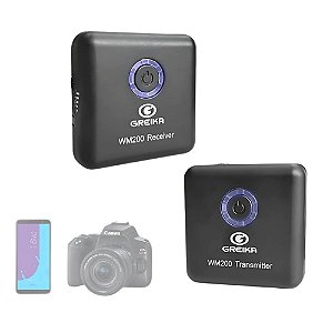 Microfone De Lapela Greika WM-200 Ultra-compacto Para Celulares E Câmeras