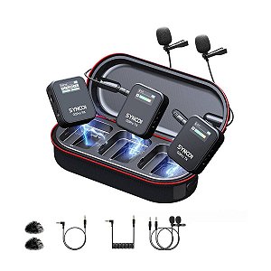 Microfone Duplo Sem Fio Synco G2-A2 Pro Para Câmeras E Smartphones