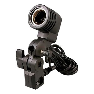 Soquete Simples Greika PK-SE27 com sapata e suporte para Sombrinha