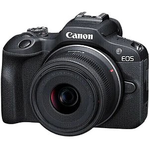 Câmera Canon EOS R100 Mirrorless 4k com Lente RF-S 18-45mm IS STM