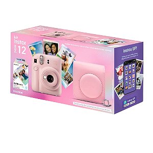 Kit Câmera Instantânea Fujifilm Instax Mini 12 Rosa Mermaid Tail