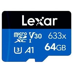 Cartão de Memória Micro SD Lexar 64GB Blue Series UHS-I SDXC