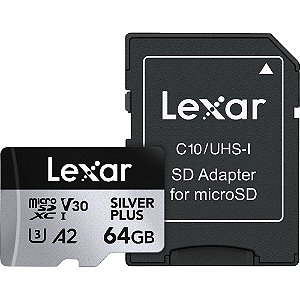 Cartão de Memória Micro SD Lexar 64GB Silver Series UHS-I SDXC