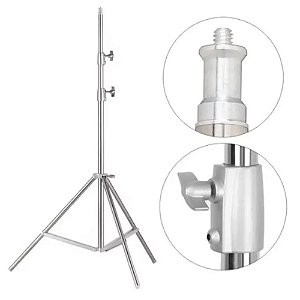 Tripé de Iluminação Greika GLF-X2 - 2m Aço Inox