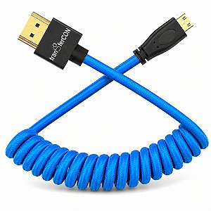 Cabo HDMI x MINI HDMI Espiral Nylon TranferCon FL-202 4K 40cm