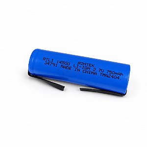 Bateria Recarregável Rontek RTLI 14500 Li-Ion 3,7V 750mAh 14x50mm TAG