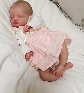 Bebê Reborn Luiza Realista – Molde Rosalie, Pintura 3D, Pulpilas Reborn