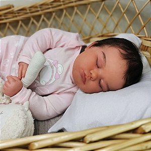 Bebê Reborn June Realista – 7 Meses, Tamanho Grande, Detalhes Artesanais Incríveis