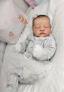 Bebê Reborn Rosalie Cabelo Pintado Mega Realista Promoção