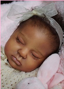 Bebê reborn negra Gemma ultra realista