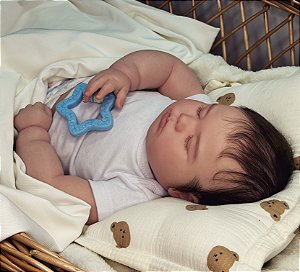 Bebê Reborn june menino Dormindo Fernando