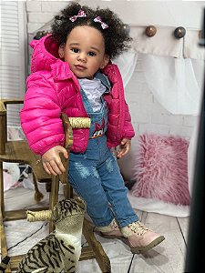 Bebê Reborn Laura Toddler Grande 72cm – Realista 7 Anos, Vinil Siliconado, Artesanal
