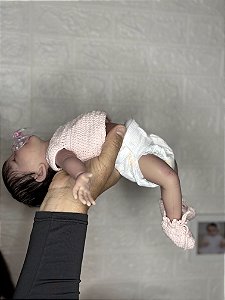 Bebê Reborn silicone sólido menina 39 cm acordada