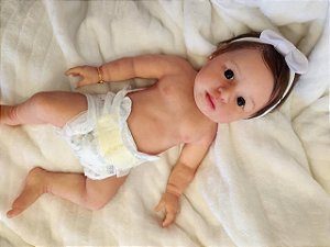 Bebê Reborn silicone sólido pronta entrega 38cm Silicone Original