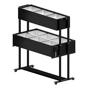 Saladeira Resfriada para Buffet 8 Cubas Com Gelo-X