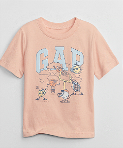 Camiseta Masculina GAP Estampada  6-12 meses