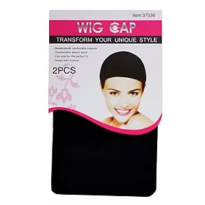 Wig cap - Touca de malha esticável * PRETA