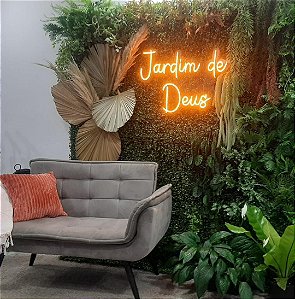 Letreiro Luminoso Painel Neon Jardim de Deus 80x60 - Rei do Neon