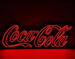 Luminária Painel Neon Coca Cola 30 x 80