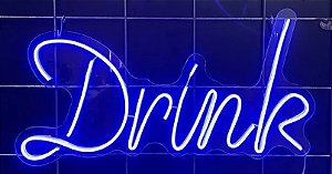 Letreiro Luminoso Painel Neon Drink 30 x 60