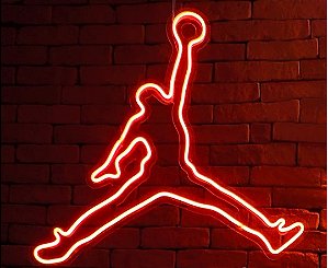 Letreiro Luminoso Painel Neon Air Jordan Basquete 57x57