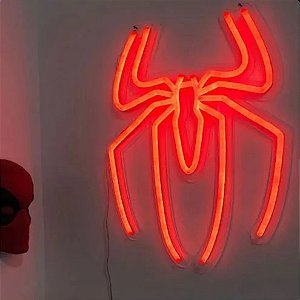 Letreiro Luminoso Painel Neon Homem Aranha 60x60 - Rei do neon