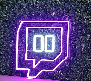 Letreiro Luminoso Painel twitch 30 x 30 Rei do neon
