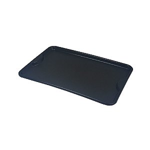 Bandeja Plástica Preta Self-Service 48x33cm S400 Kit 50 pçs