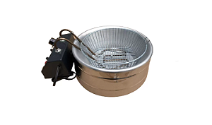 Fritadeira Elétrica Redonda 3,5 L Tacho Aço Inox Profissional