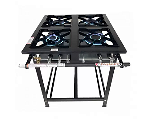 Fogão 4 Bocas Itajobi Grelhas 30x30 Baixa Pressão Industrial Gás