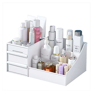 Organizador de cosméticos maquiagens perfumes com gavetas