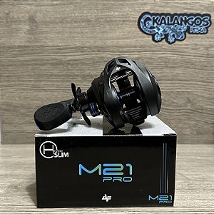 Carretilha Albatroz M21 Pro preta com azul