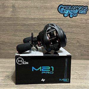 Carretilha Albatroz M21 Pro preta com vermelho